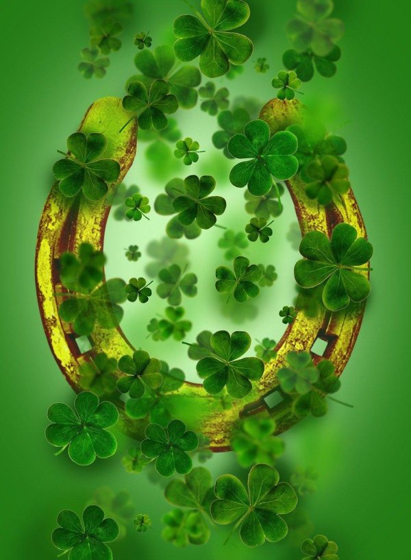 подкова с клевером