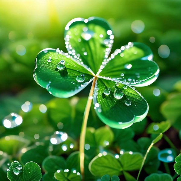 лист клевера четырехлистного