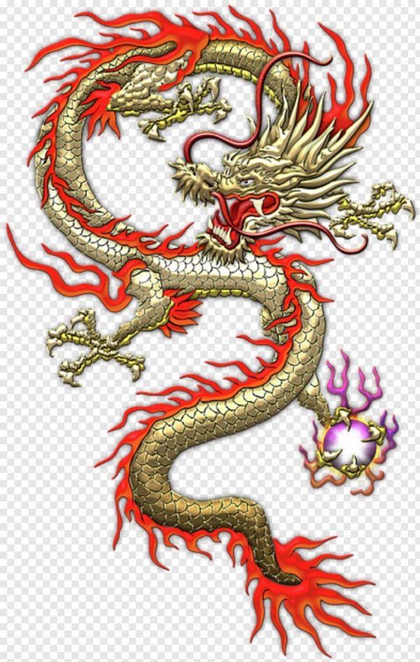 рисунки китайских драконов
