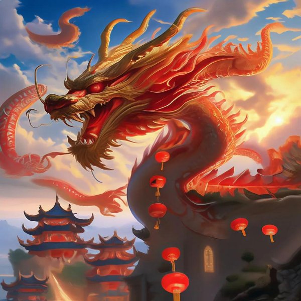 китайские драконы арт