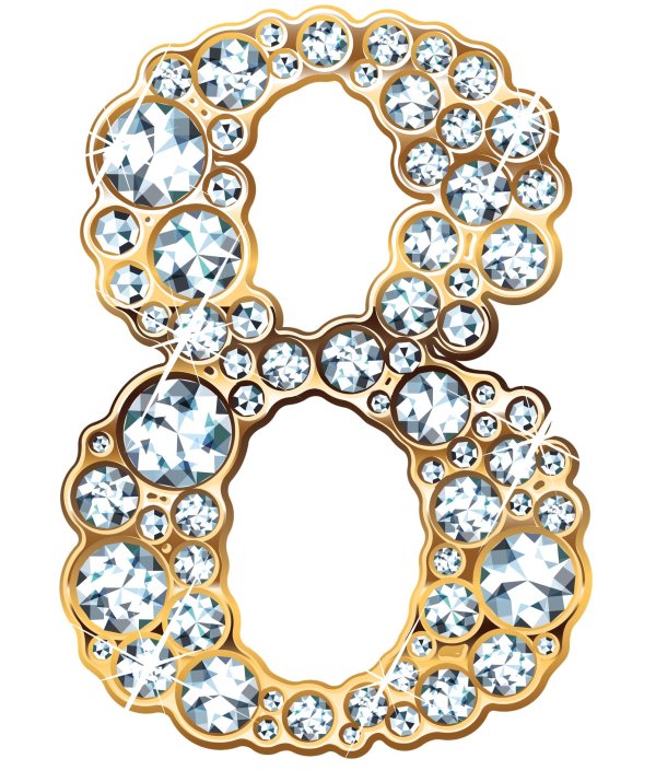 красивые золотые цифры