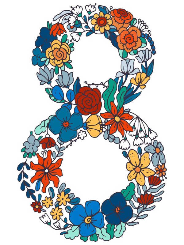 восьмерка из цветов