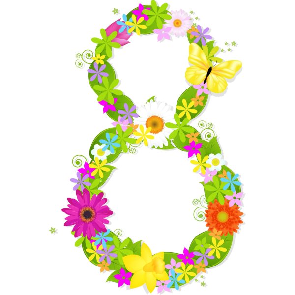 восьмерка из цветов