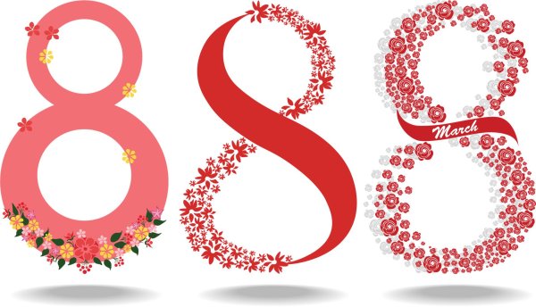 восьмерка из цветов