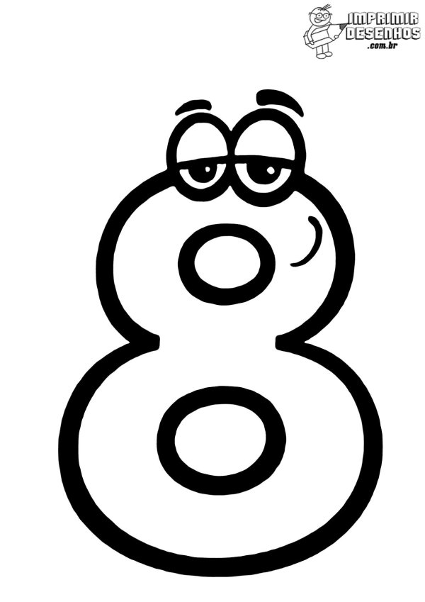 цифра восемь раскраска