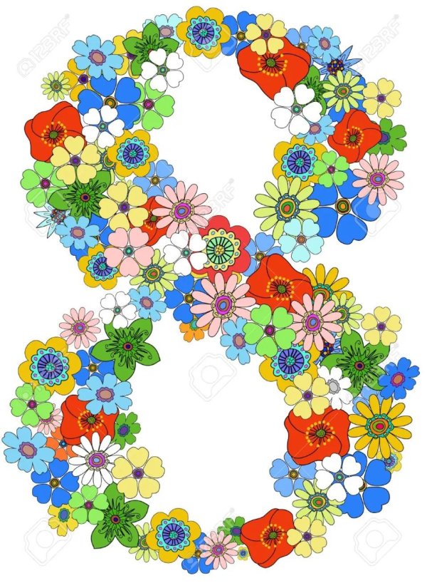 цветочные буквы