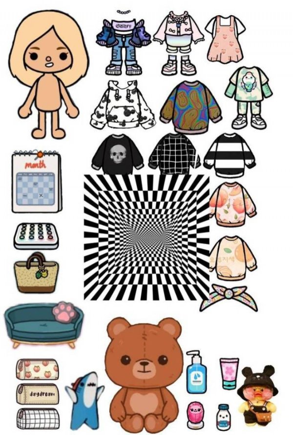 бумажные куколки toca boca