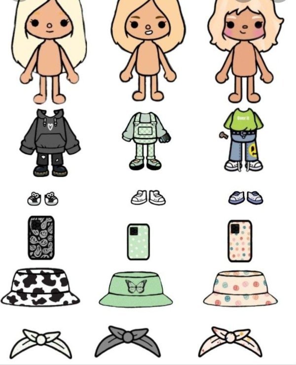 бумажные куколки toca boca