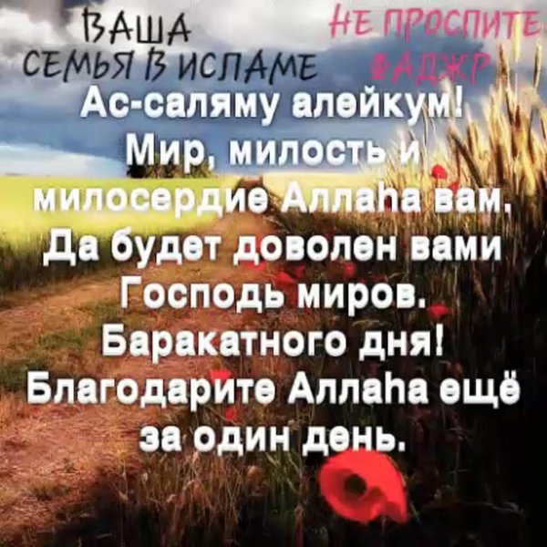 ассаламу алейкум доброе утро