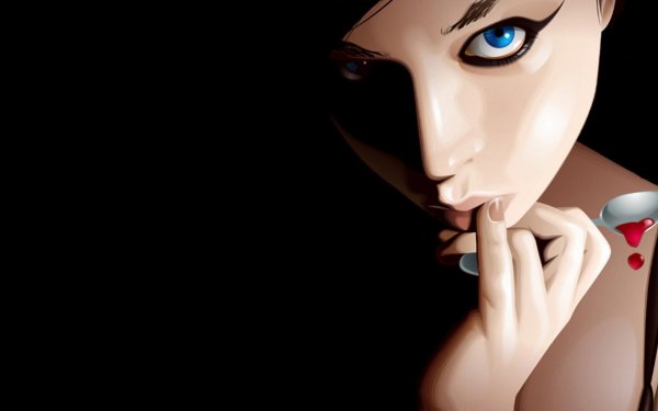 лицо девушки арт