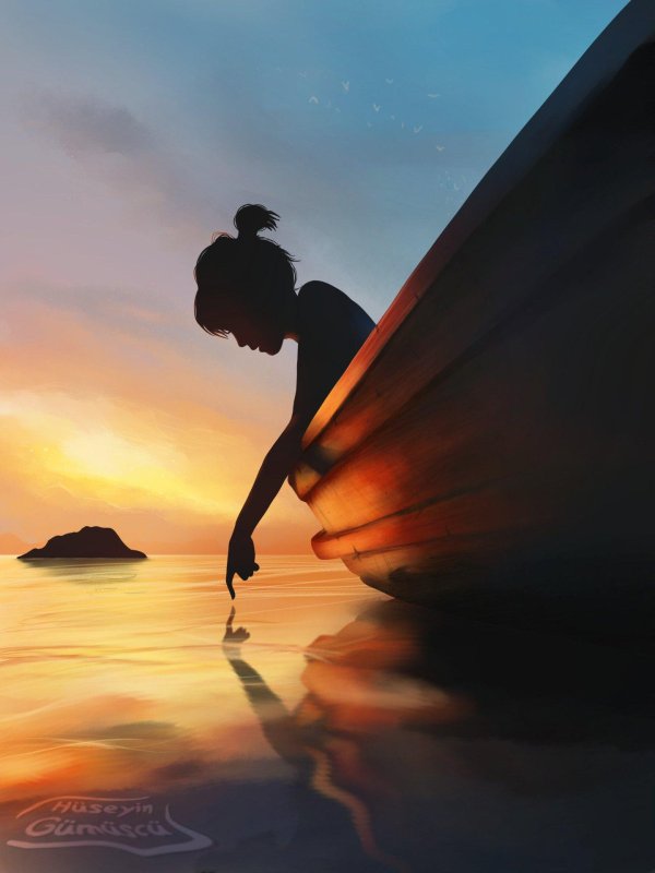 одиночество акварель