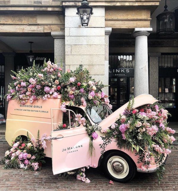 автомобиль с цветами