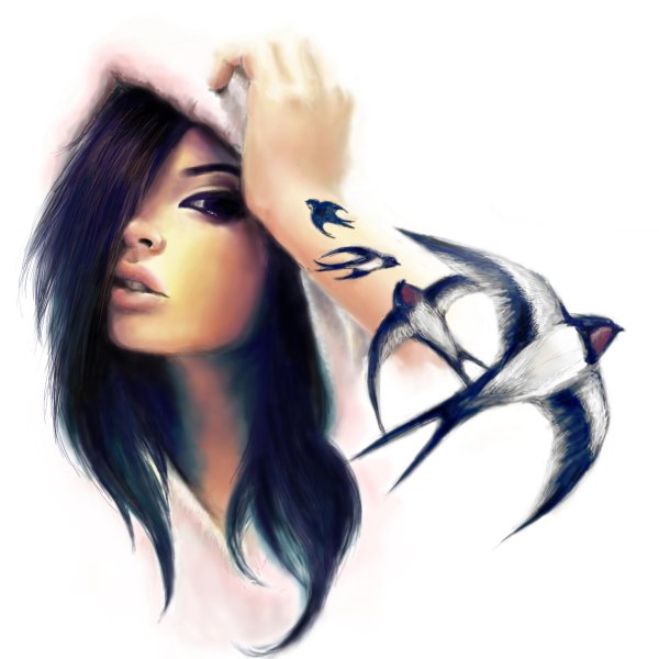 татуировка ласточка