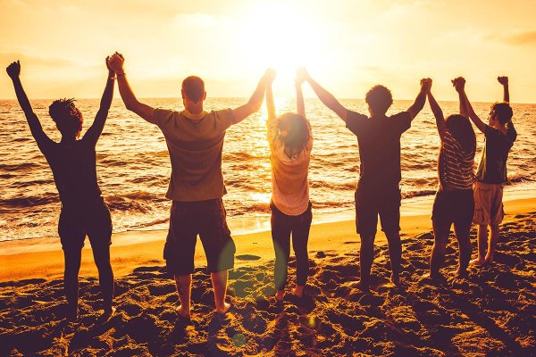 пляж друзья