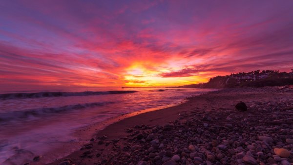 розовые закаты