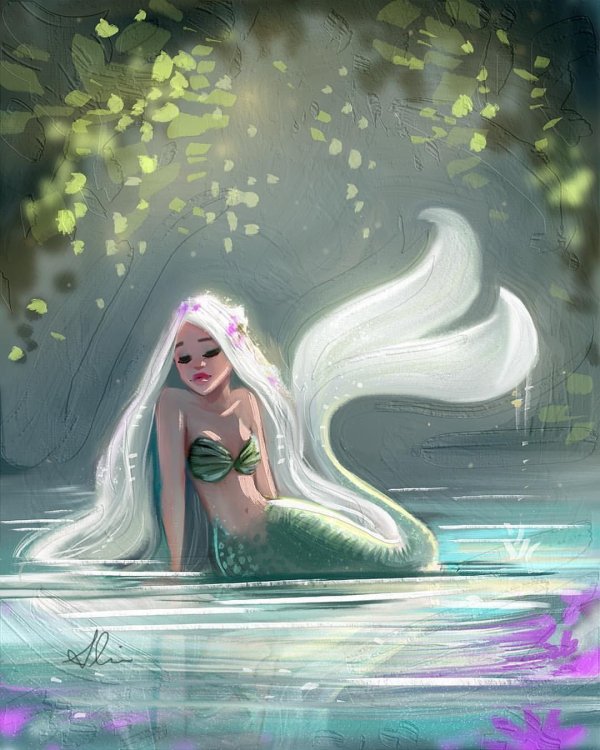 рисунки русалка