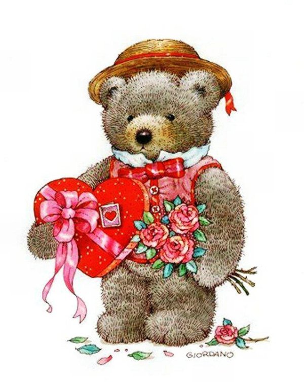 влюбленные мишки