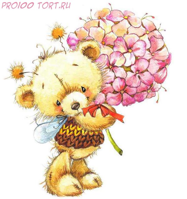 открытка с мишкой