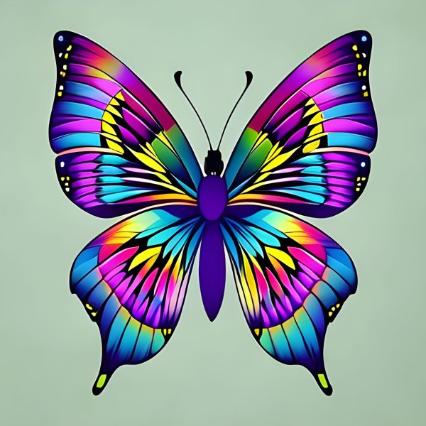 радужные бабочки