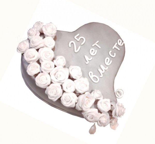 25 лет свадьбы торт
