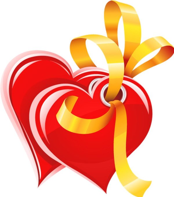 сердца на прозрачном фоне