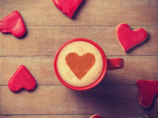 доброе утро сердечками