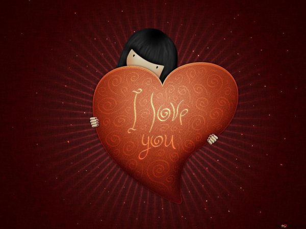 девочка с сердечком