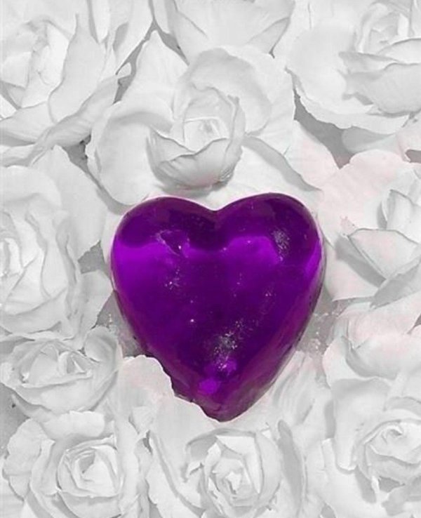 сердечко сиреневое