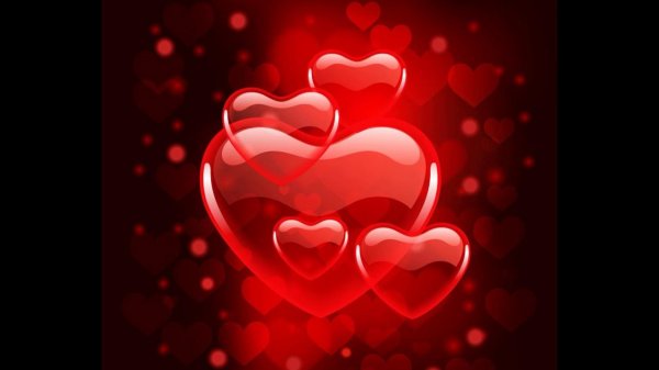 рубиновые сердечки фон