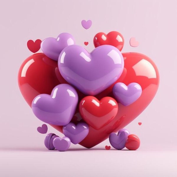сердечки 3 д