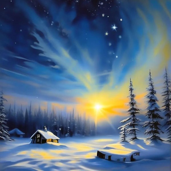 новогодние пейзажи