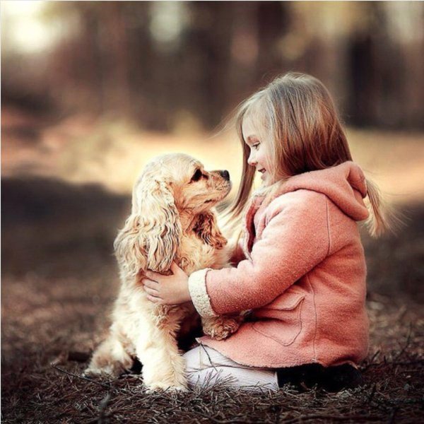 девочка собака