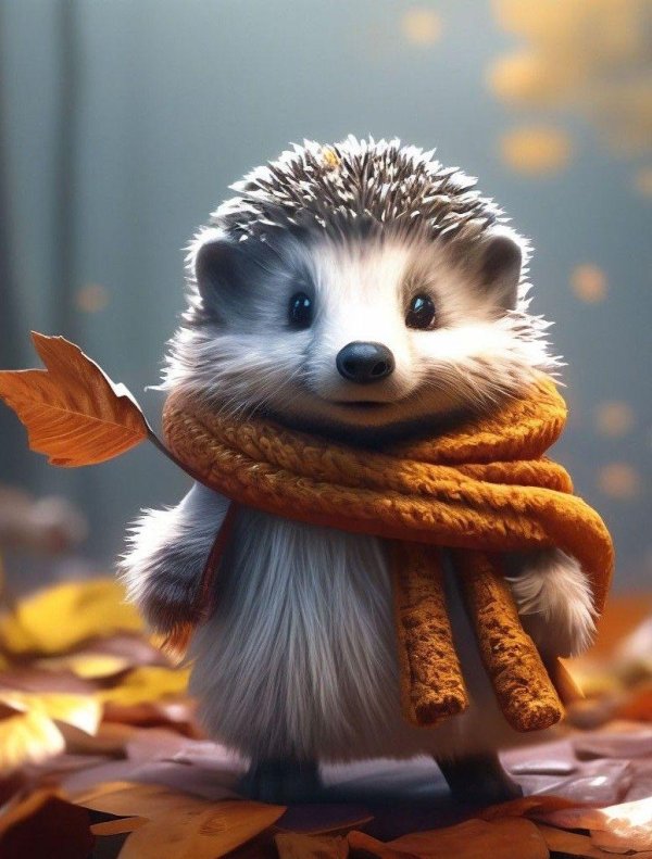 осенний ёжик