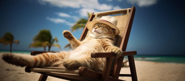 котик на отдыхе