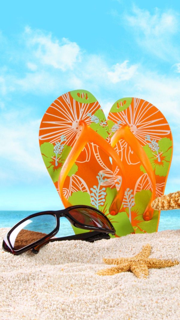 летний пляж