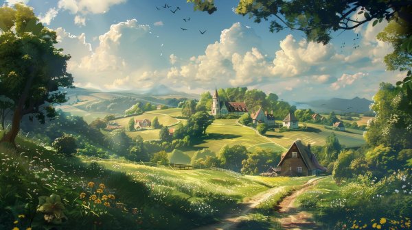 иллюстрация пейзаж