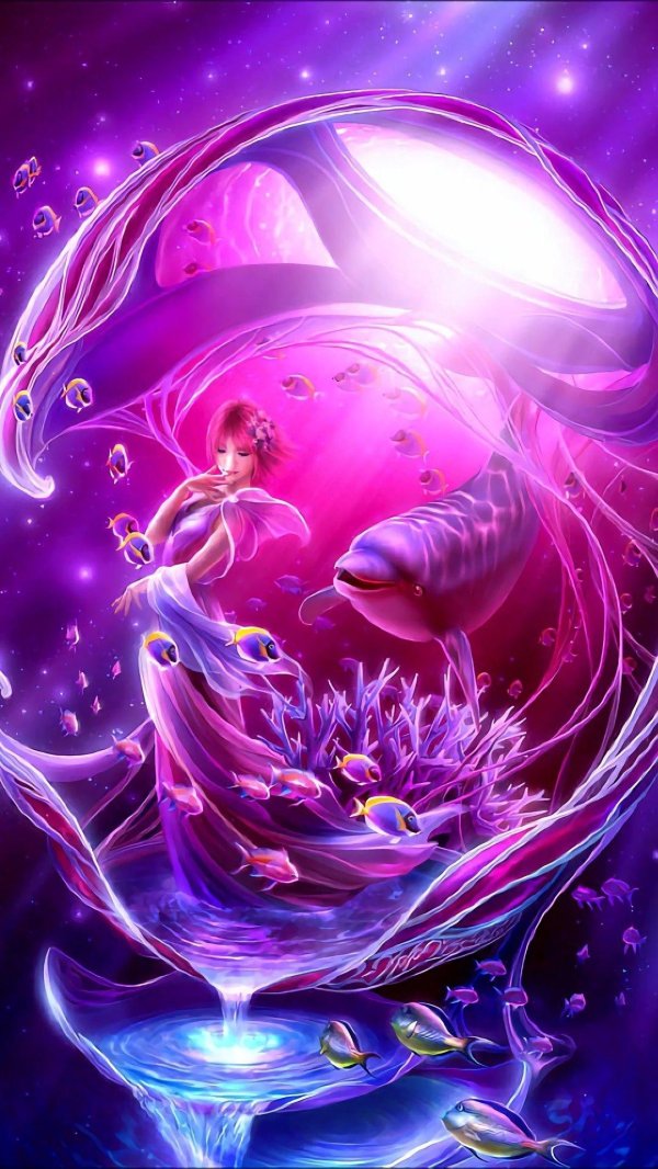 фиолетовая русалка