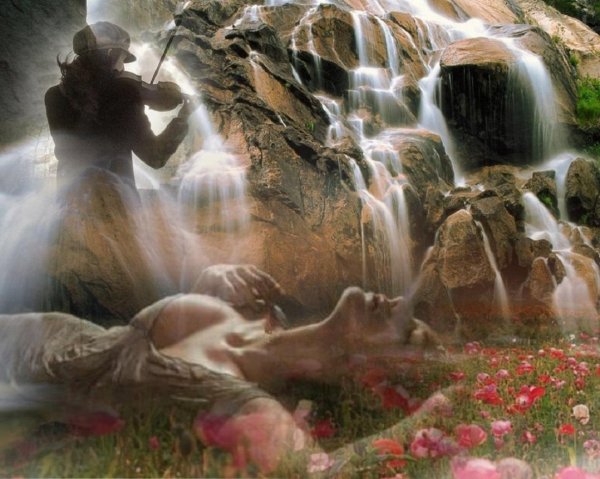 водопад природа