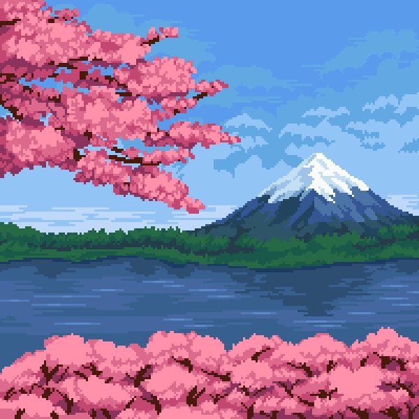 пиксельный пейзаж