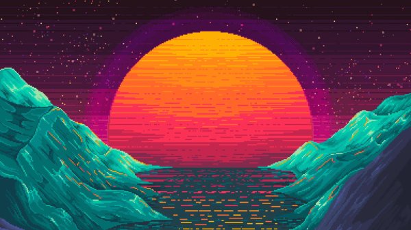 пиксельные пейзажи