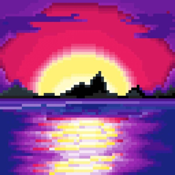 пиксельный закат