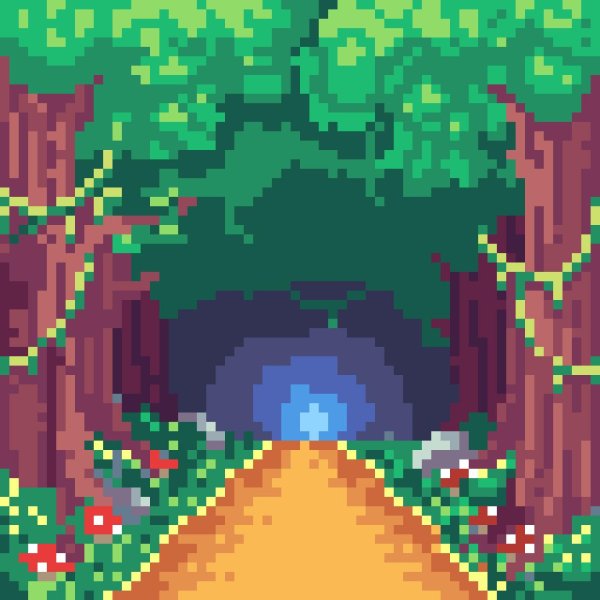 пиксельный лес