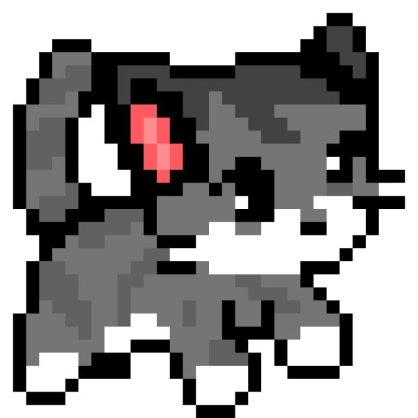 котик пиксельный