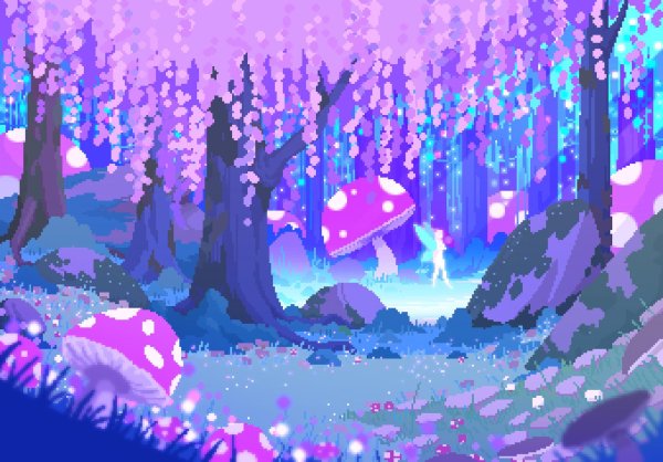 пиксельный лес