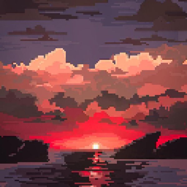 пиксельный закат