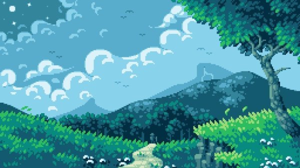 пиксельный пейзаж