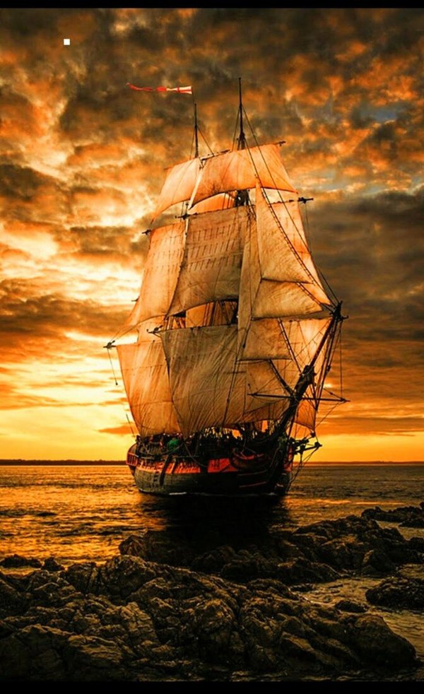картина корабль парусник