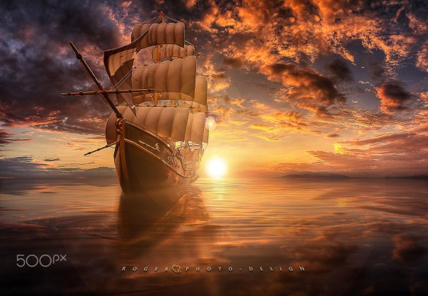 акат парусный корабль