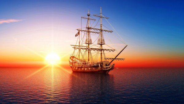 корабль море