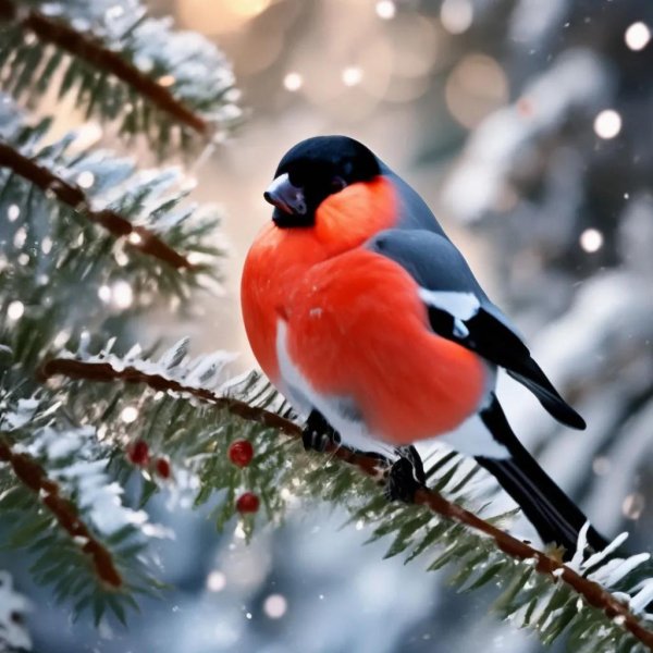 снегири зима